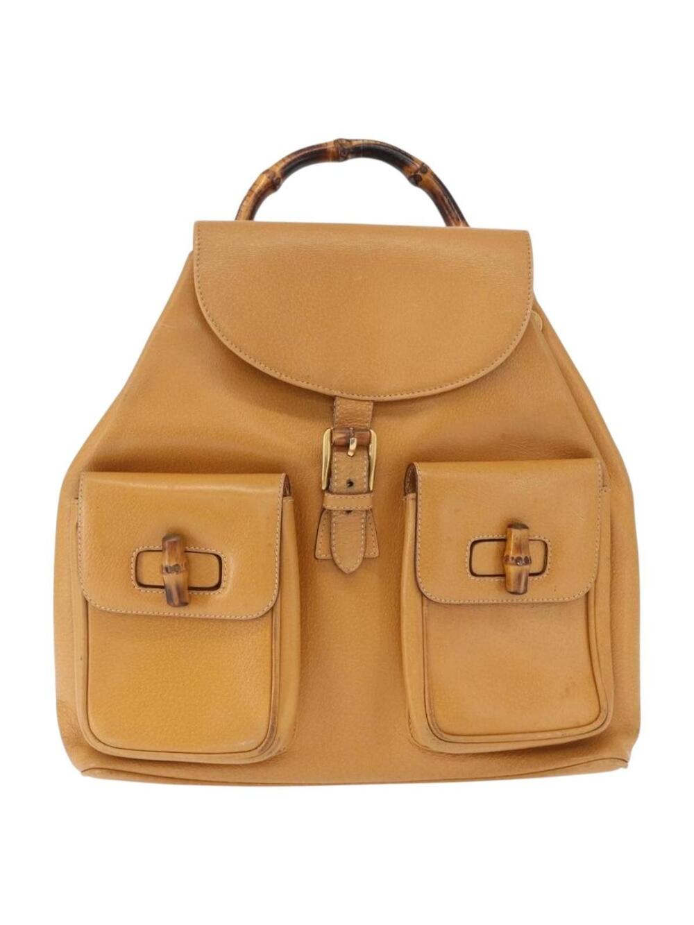 Gucci Vintage Bamboo Backpack Leather #326458G66B